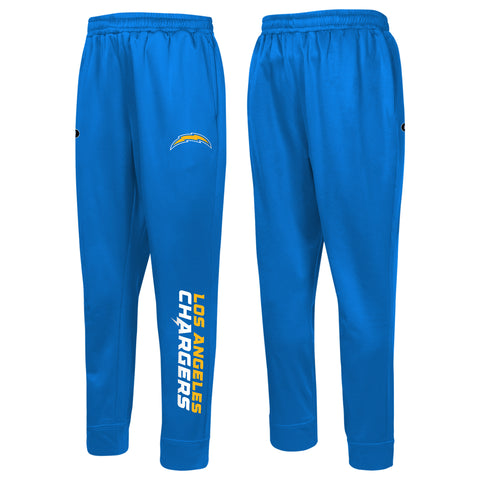 Outerstuff NFL Men's Side Line Elastic Tech Jogger, Los Angeles Chargers, Team Color