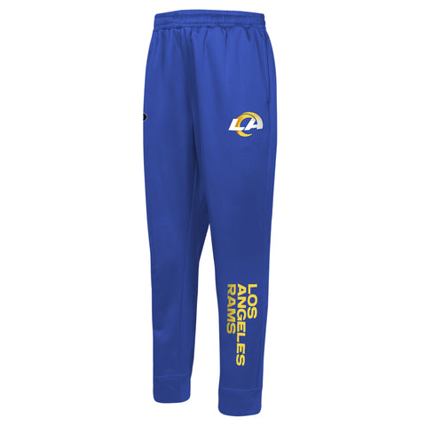 Outerstuff NFL Men's Side Line Elastic Tech Jogger, Los Angeles Rams, Team Color