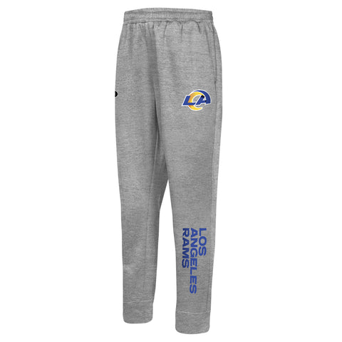 Outerstuff NFL Men's Side Line Elastic Tech Jogger, Los Angeles Rams, Gray
