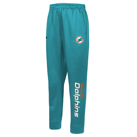 Outerstuff NFL Men's Side Line Elastic Tech Jogger, Miami Dolphins, Team Color