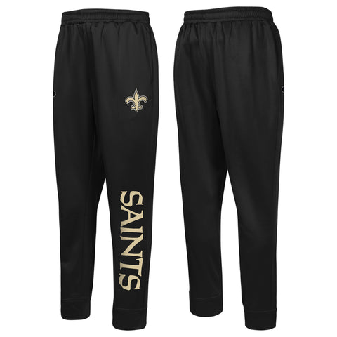 Outerstuff NFL Men's Side Line Elastic Tech Jogger, New Orleans Saints, Team Color