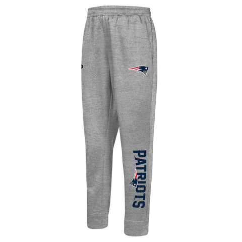 Outerstuff NFL Men's Side Line Elastic Tech Jogger, New England Patriots, Gray