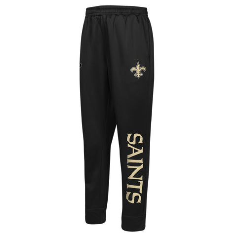 Outerstuff NFL Men's Side Line Elastic Tech Jogger, New Orleans Saints, Team Color
