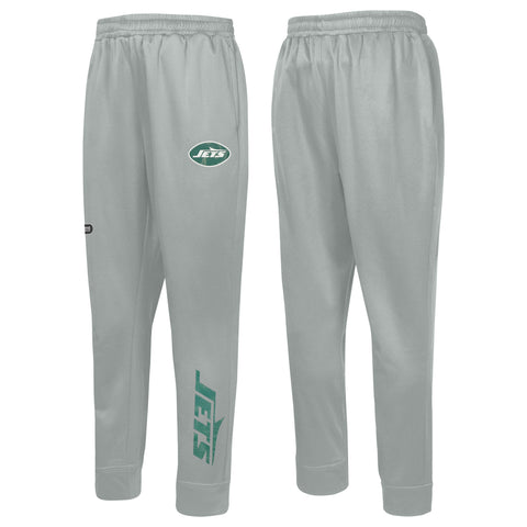 Outerstuff NFL Men's Side Line Elastic Tech Jogger, New York Jets, Gray
