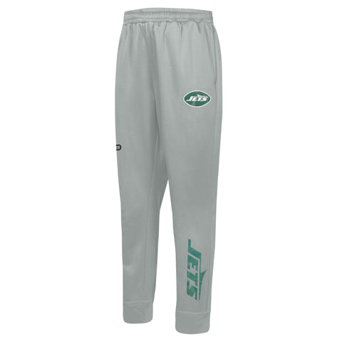 Outerstuff NFL Men's Side Line Elastic Tech Jogger, New York Jets, Gray