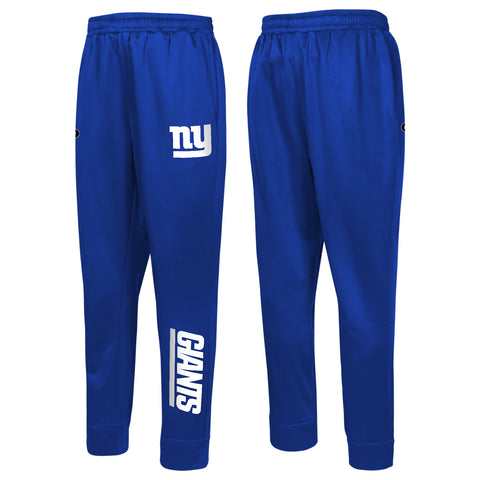 Outerstuff NFL Men's Side Line Elastic Tech Jogger, New York Giants, Team Color