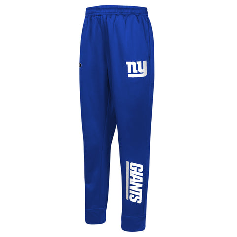 Outerstuff NFL Men's Side Line Elastic Tech Jogger, New York Giants, Team Color
