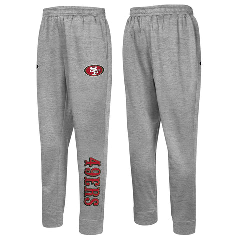 Outerstuff NFL Men's Side Line Elastic Tech Jogger, San Francisco 49ers, Gray