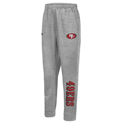 Outerstuff NFL Men's Side Line Elastic Tech Jogger, San Francisco 49ers, Gray