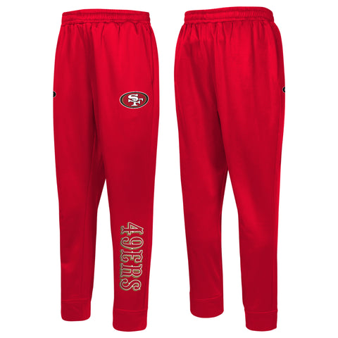 Outerstuff NFL Men's Side Line Elastic Tech Jogger, San Francisco 49ers, Team Color