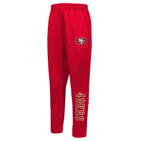 Outerstuff NFL Men's Side Line Elastic Tech Jogger, San Francisco 49ers, Team Color