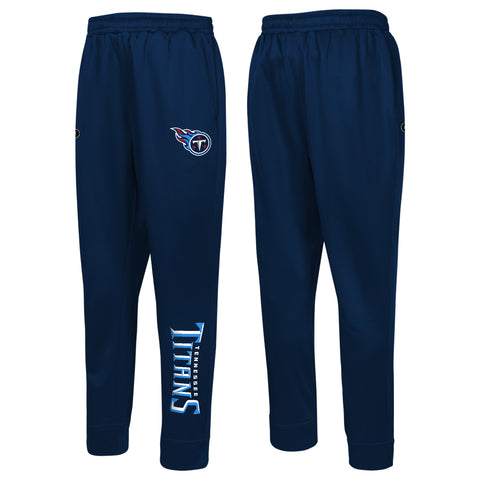 Outerstuff NFL Men's Side Line Elastic Tech Jogger, Tennessee Titans, Team Color