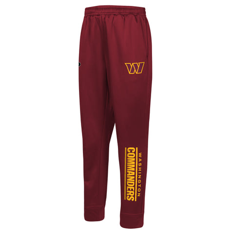 Outerstuff NFL Men's Side Line Elastic Tech Jogger, Washington Commanders, Team Color
