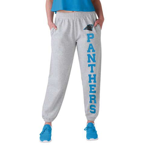 FOCO NFL Carolina Panthers Big Wordmark Gray Sweatpants - Womens