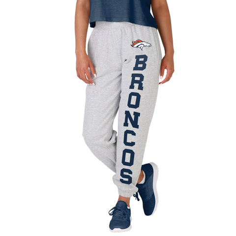 FOCO NFL Denver Broncos Big Wordmark Gray Sweatpants - Womens