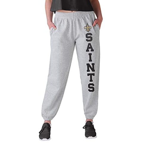 FOCO NFL New Orleans Saints Big Wordmark Gray Sweatpants - Womens