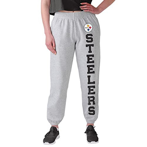 FOCO NFL Pittsburgh Steelers Big Wordmark Gray Sweatpants - Womens