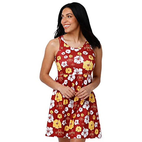 FOCO NCAA Iowa State Fan Favorite Floral Sun Dress - Womens