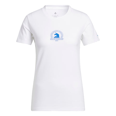 Adidas Womens Sportswear W BstnMap G Tee White