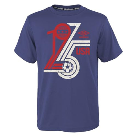 Umbro Men's USA Tee S25 Skipper Blue/Egret