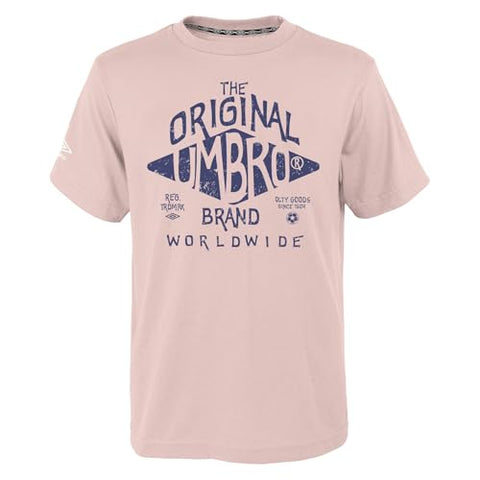Umbro Men's Original Tee S25 Peach Whip/Skipper Blue