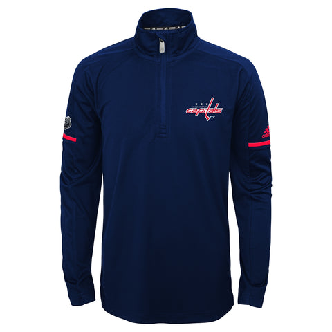 NHL Boys Youth Capitals Long Sleeve Quarter Zip Knit Jacket