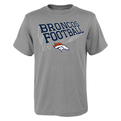Outerstuff NFL Kids Little Girls 4-6x Dimensional Grey Cotton Tee, Denver Broncos