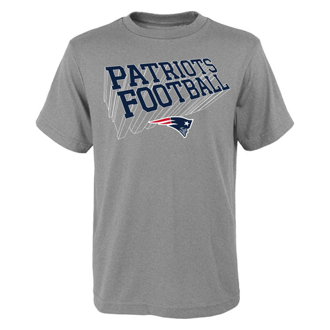 Outerstuff NFL Kids Little Girls 4-6x Dimensional Grey Cotton Tee, New England Patriots