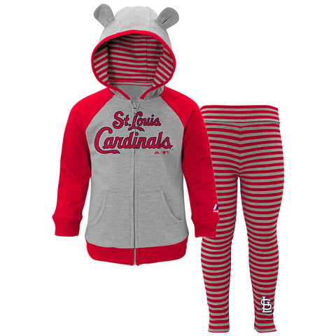 Outerstuff MLB Toddlers Great Catch Full Zip Hoodie and Pant Set, St Louis Cardinals
