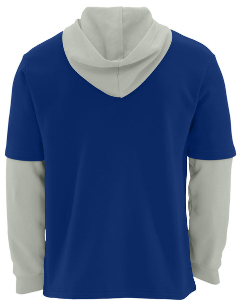 FOCO NFL Indianapolis Colts SMU Long Sleeve Wordmark Button Up With Hood - Mens Team Color