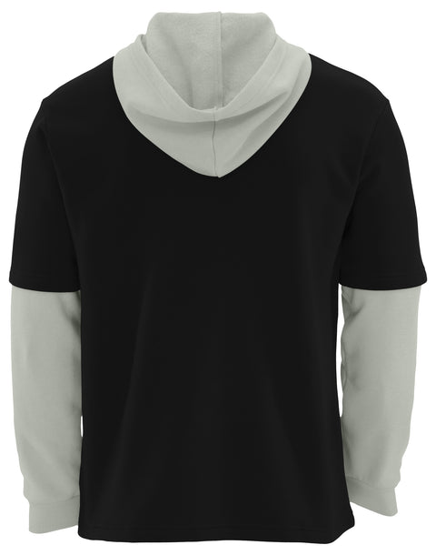 FOCO NFL Las Vegas Raiders SMU Long Sleeve Wordmark Button Up With Hood - Mens Team Color