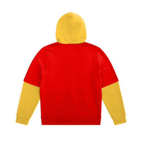 FOCO NFL Kansas City Chiefs SMU Long Sleeve Wordmark Button Up With Hood - Mens Team Color