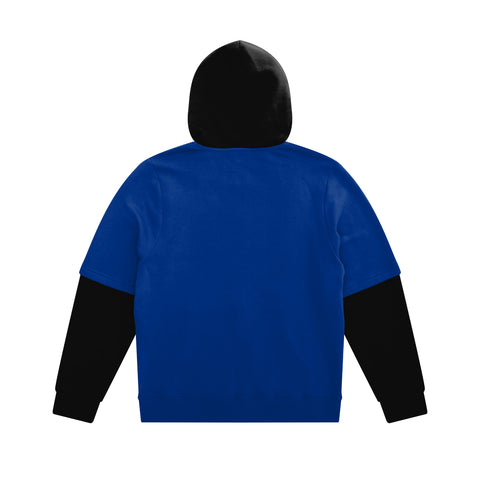 FOCO NFL Los Angeles Rams SMU Long Sleeve Wordmark Button Up With Hood - Mens Team Color