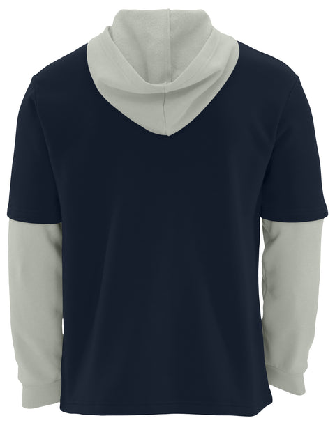 FOCO NFL Seattle Seahawks SMU Long Sleeve Wordmark Button Up With Hood - Mens Team Color