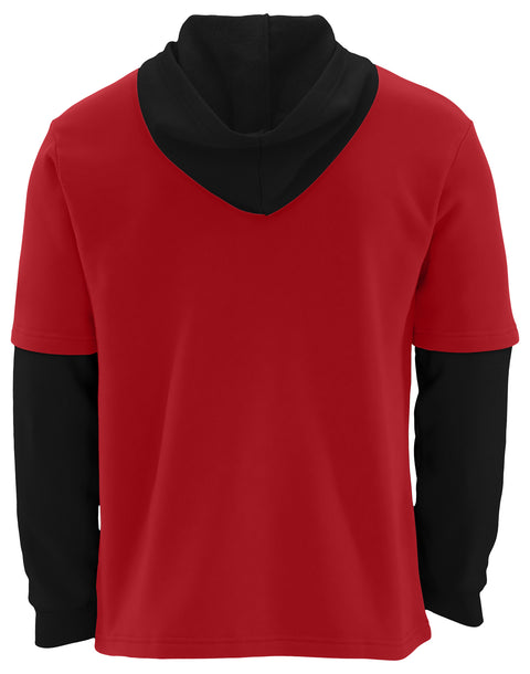 FOCO NFL Tampa Bay Buccaneers SMU Long Sleeve Wordmark Button Up With Hood - Mens Team Color