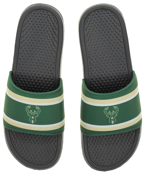 FOCO NBA Milwaukee Bucks SMU 2024 Family Dollar Printed Slide - Mens