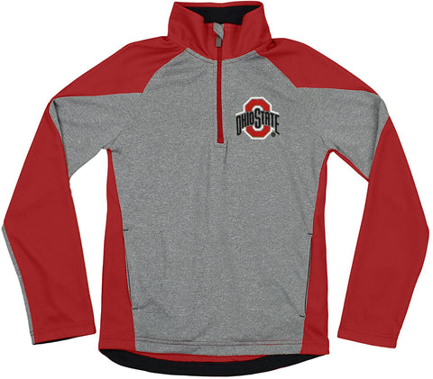 Outerstuff NCAA Ohio State Buckeyes Little Boys Dna 1/4 Zip Top Grey