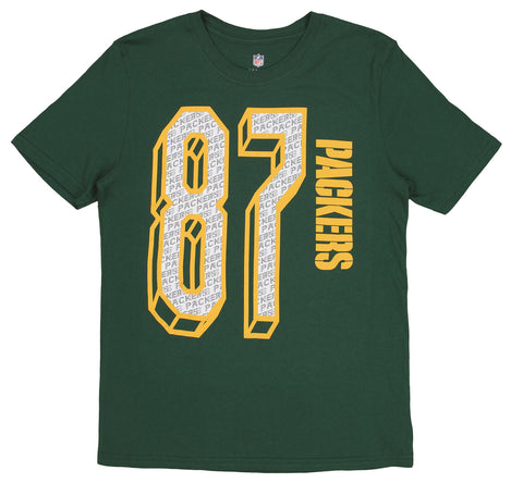 Outerstuff NFL Green Bay Packers Boys Youth Big Numbers Short Sleeve T-Shirt - Jordy Nelson #87
