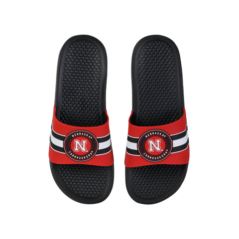 FOCO NCAA Nebraska 2022 Stripe Raised Slide - Mens
