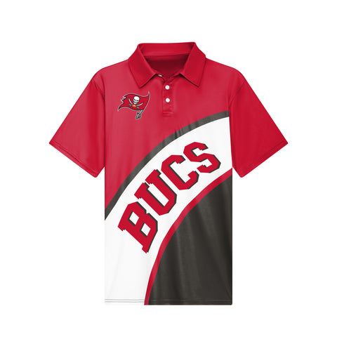 FOCO NFL Tampa Bay Buccaneers Exclusive Action Curved Polyester Polo - Mens Multi