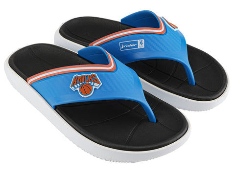 Rider NBA Men's Block Thong Sandal, NY Knicks