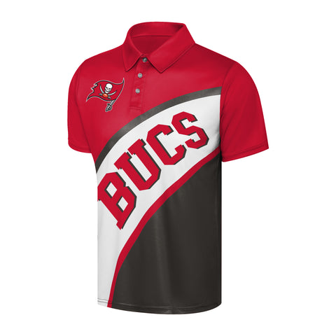 FOCO NFL Tampa Bay Buccaneers Exclusive Action Curved Polyester Polo - Mens Multi