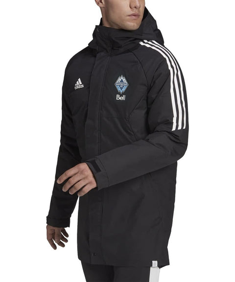 Adidas Mens Vancouver Whitecaps Con22 Stad Par Jacket (Midweight), MLS