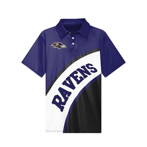 FOCO NFL Baltimore Ravens Exclusive Action Curved Polyester Polo - Mens Multi