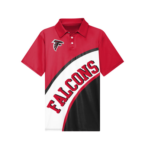 FOCO NFL Atlanta Falcons Exclusive Action Curved Polyester Polo - Mens Multi