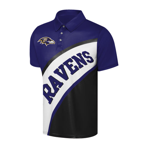 FOCO NFL Baltimore Ravens Exclusive Action Curved Polyester Polo - Mens Multi