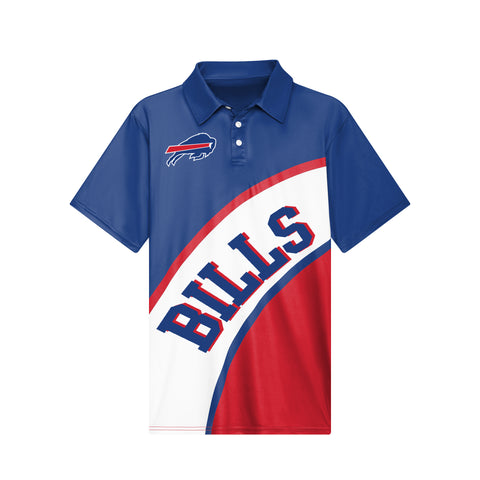 FOCO NFL Buffalo Bills Exclusive Action Curved Polyester Polo - Mens Multi