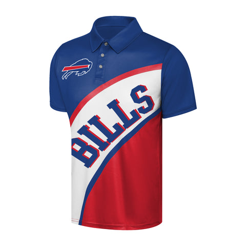FOCO NFL Buffalo Bills Exclusive Action Curved Polyester Polo - Mens Multi