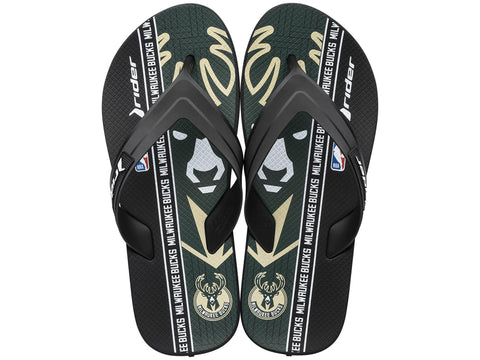 Rider Strike III NBA League, Athletic Flip-Flops for Men, Milwaukee Bucks
