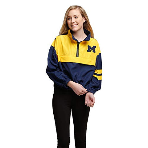 FOCO NCAA Michigan Winning Play Windbreaker - Womens